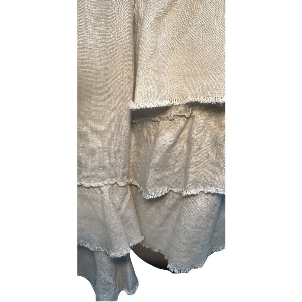 INC International Concepts Linen Blazer Women's Size Small Ruffles 90's Zip Up - Picture 5 of 10